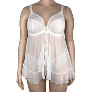 Elomi Maria Underwire Babydoll Chemise Lingerie UK 38FF US 38H EL8501